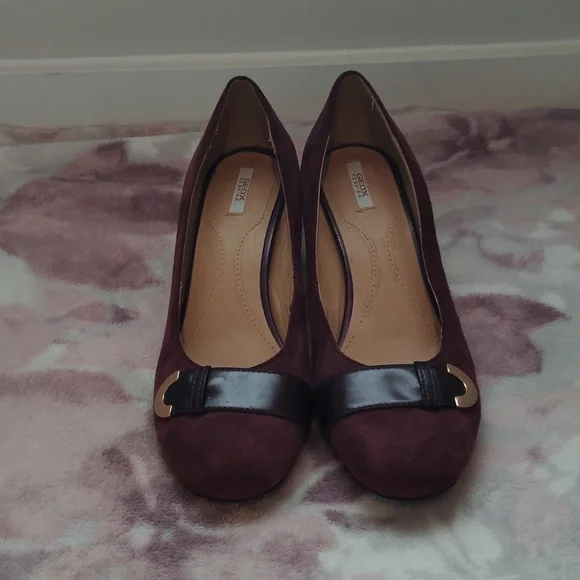 Geox Respira Suede Block Heels - Picture 3 of 6